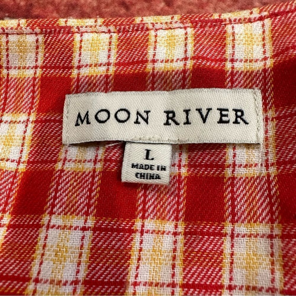 Moon River Red Gingham Midi Dress - Picture 8 of 14
